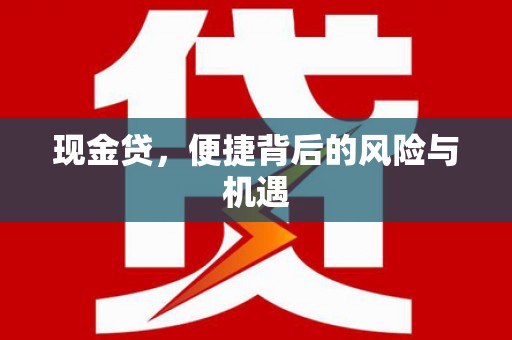 合肥现金贷，便捷背后的风险与机遇