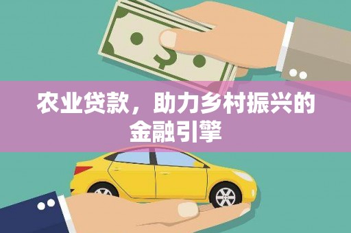 合肥农业贷款，助力乡村振兴的金融引擎