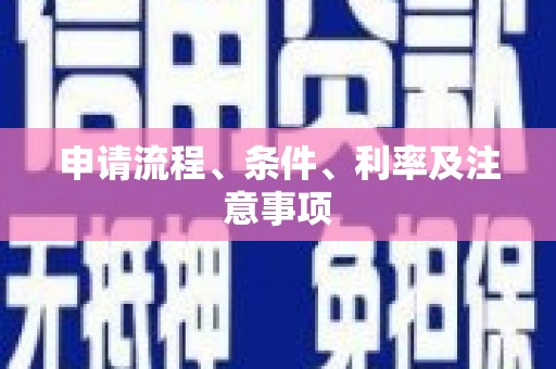 合肥申请流程、条件、利率及注意事项