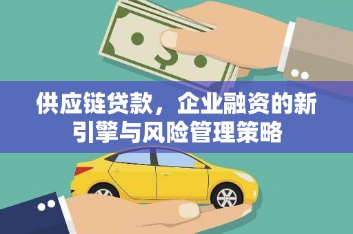 合肥供应链贷款，企业融资的新引擎与风险管理策略