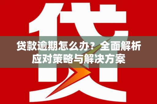 合肥贷款逾期怎么办？全面解析应对策略与解决方案