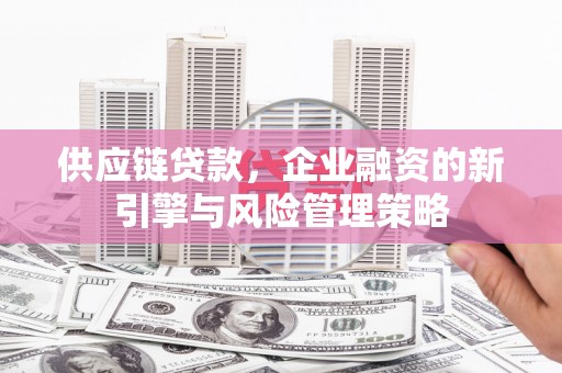 合肥供应链贷款，企业融资的新引擎与风险管理策略