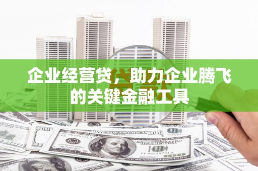 合肥企业经营贷，助力企业腾飞的关键金融工具