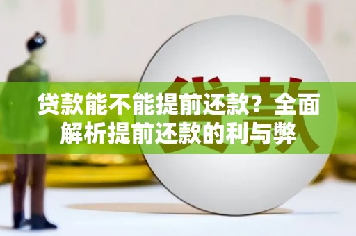 合肥贷款能不能提前还款？全面解析提前还款的利与弊