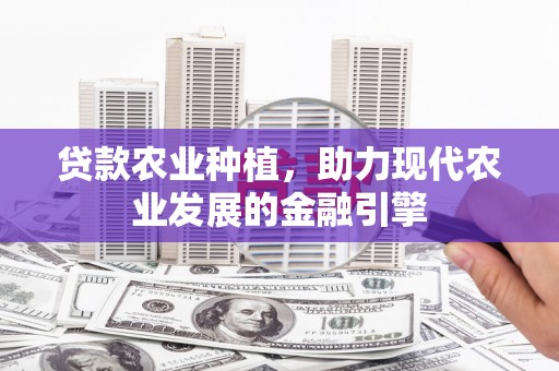 合肥贷款农业种植，助力现代农业发展的金融引擎