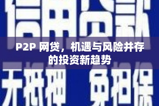 合肥P2P 网贷，机遇与风险并存的投资新趋势