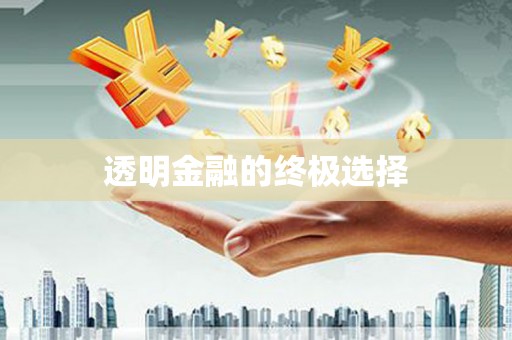 合肥透明金融的终极选择