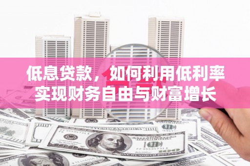 合肥低息贷款，如何利用低利率实现财务自由与财富增长